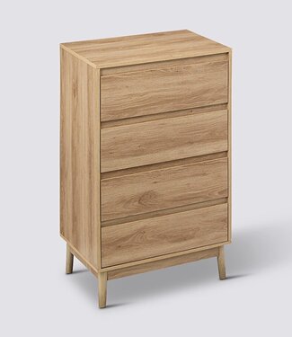  5Five Chest of drawers with 4 drawers - Abana - Oak effect