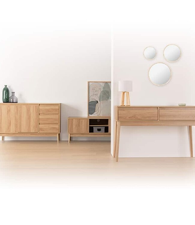 Sideboard with 3 Drawers - Abana - Natural