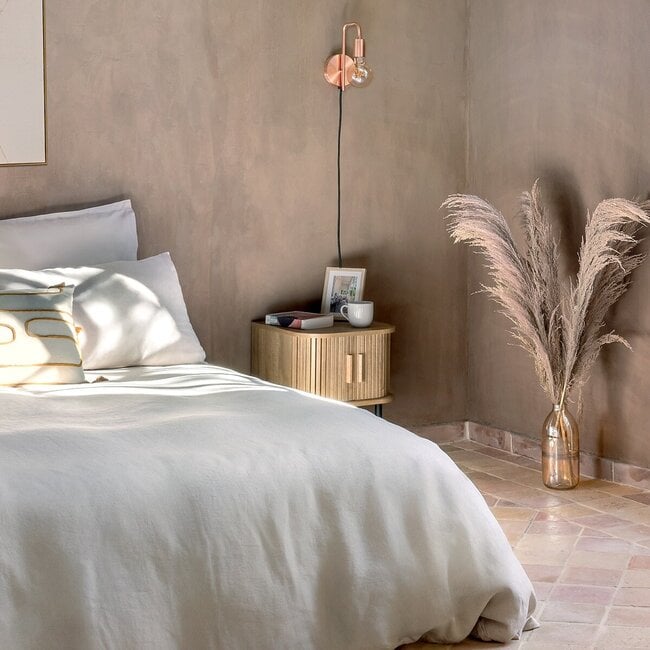 Atmosphera Bedside table with 2 Doors - 40x40x53cm - Oak effect