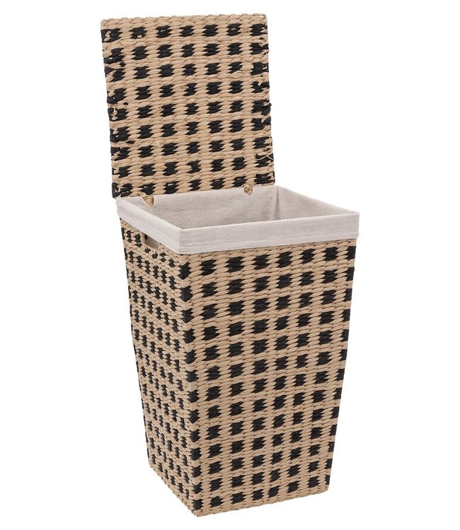 Storage basket - Laundry basket - 40L - Natural/Black