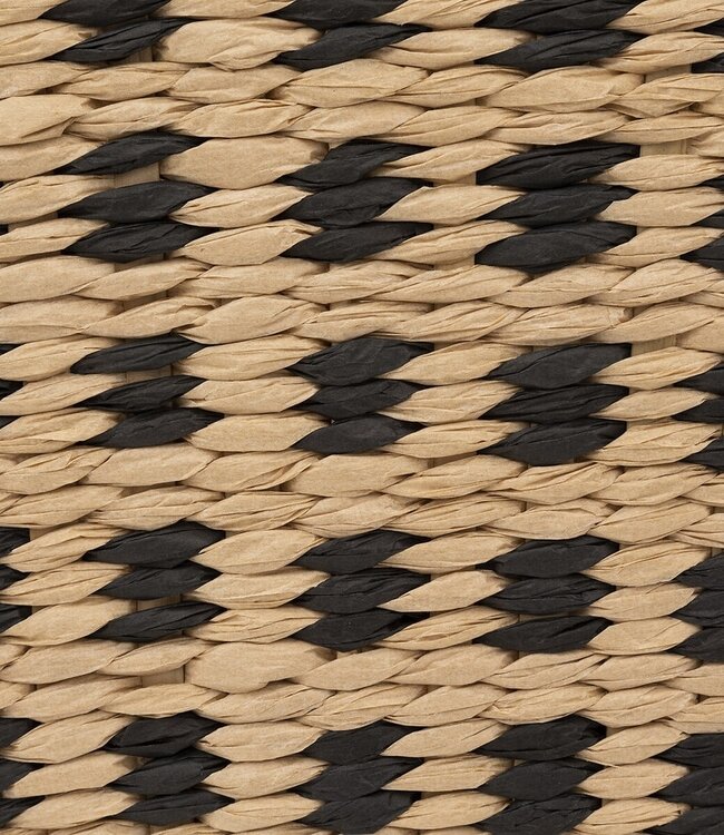 Opbergmand - 55x35x30cm - Naturel/Zwart