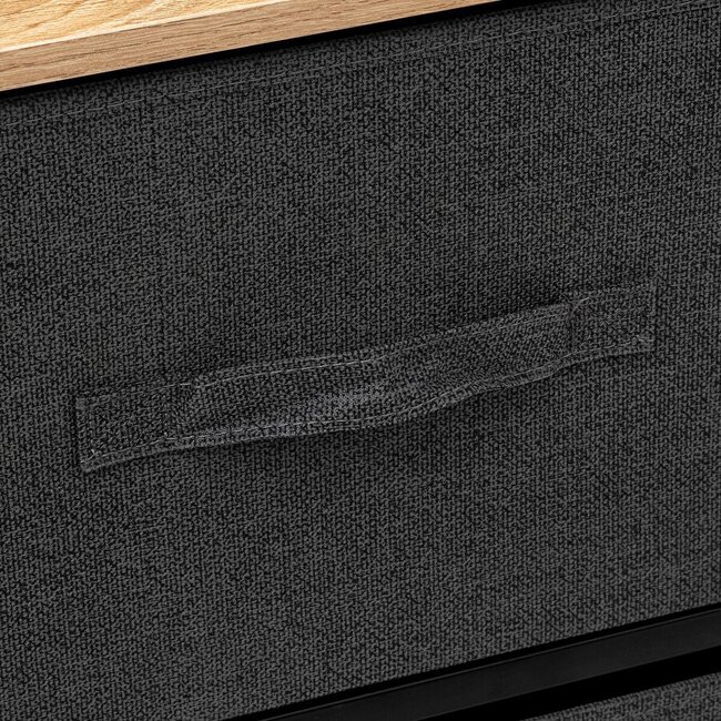 Lage ladekast met 5 laden - Zwart