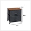 Bedside Table with 2 Drawers - Dark Gray