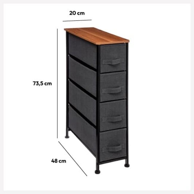 Ladekast 5five 4 lades Metaal 73,5 x 48 x 20 cm