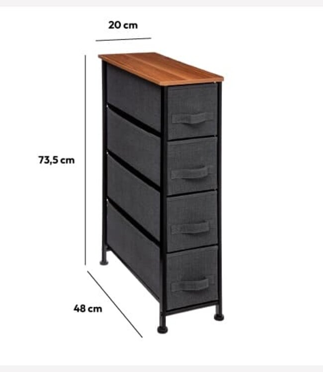 Ladekast 5five 4 lades Metaal 73,5 x 48 x 20 cm