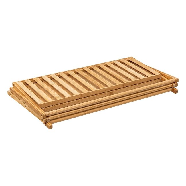 Plant rack with 3 shelves - Shoe rack - Bamboo - Foldable  - 70 x 52 x 28cm