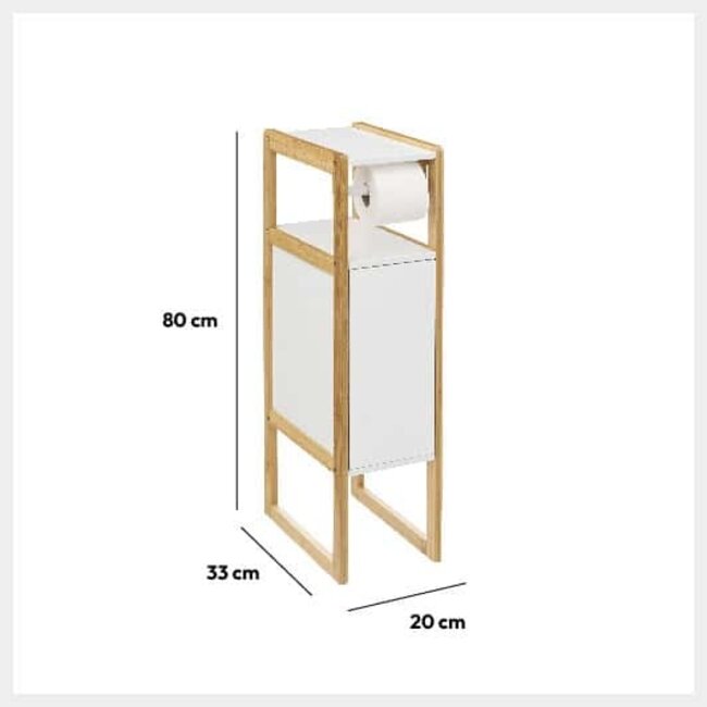 Toiletrolhouder - Dispenser - H80cm - Wit