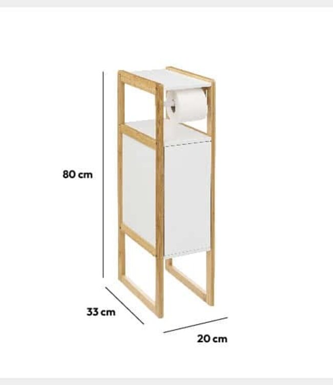 Toiletrolhouder - Dispenser - H80cm - Wit