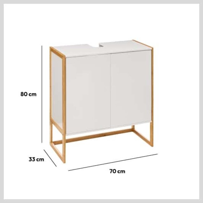 Wastafel - Dressoir - 2 Deuren - Wit