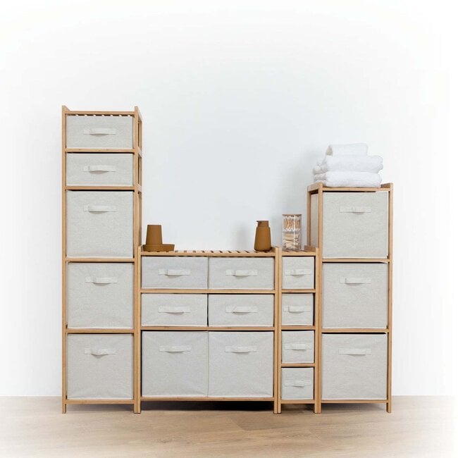 Bamboo Storage Cabinet - Bathroom Cabinet - 3 Levels