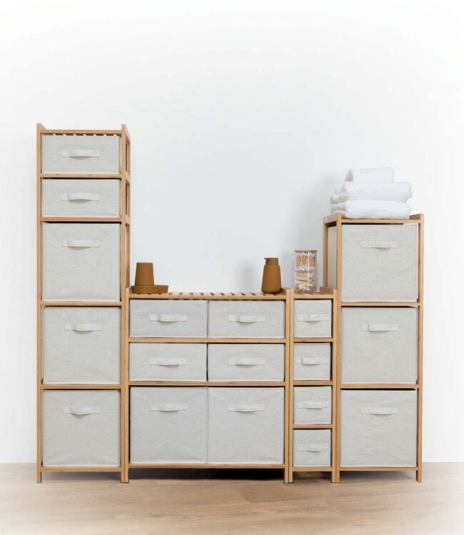 Bamboo Storage Cabinet - Bathroom Cabinet - 3 Levels