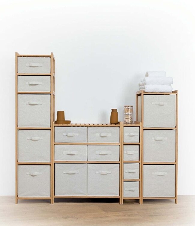 Bamboo Storage Cabinet - Bathroom Cabinet - 5 Levels