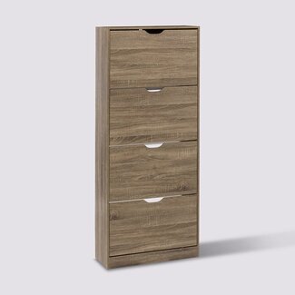  5Five Shoe Cabinet - 4 Drawers - Brown