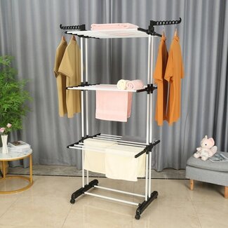 Foldable Drying Rack - Versatile - Black/White