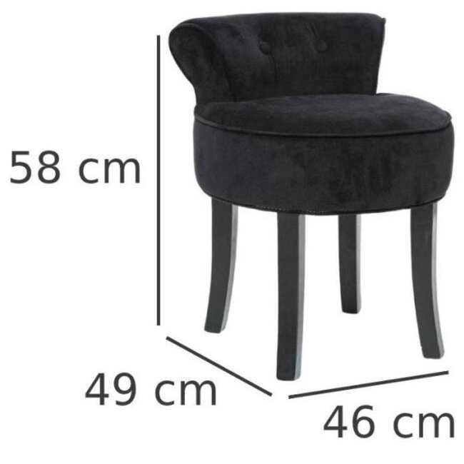 Kruk - 2 Stuks - Velvet - Zwart - Midnight Shadows