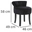 Midnight Shadows Stool - Velvet - Black