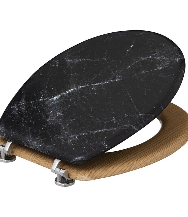Black Toilet Seat - Marmer Look