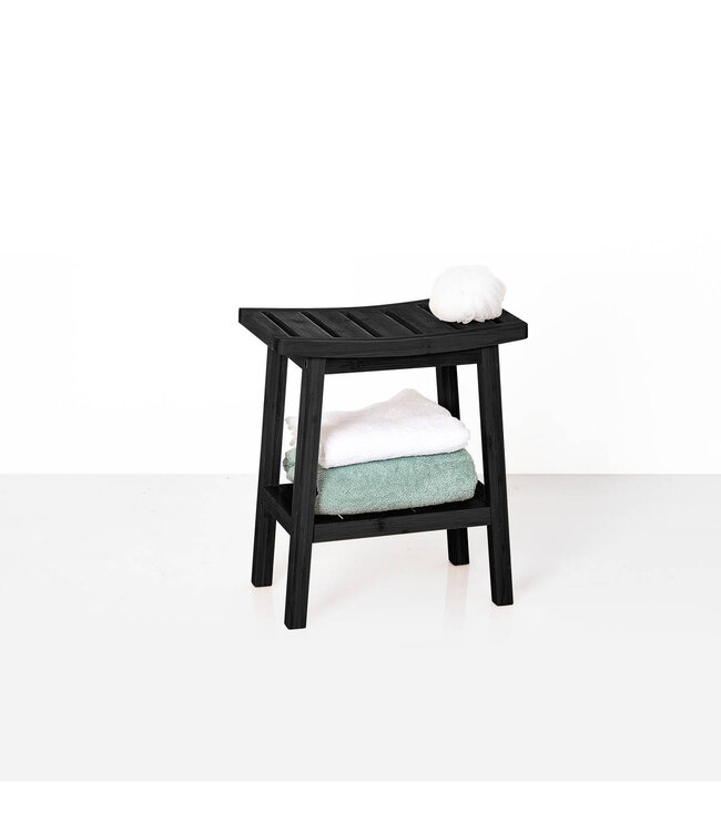 Bamboo Stool - Black