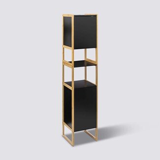  5Five Hoge Badkamerkast - Kolomkast - Zwart -  Shadow Column