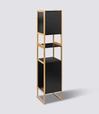  5Five Hoge Badkamerkast - Kolomkast - Zwart -  Shadow Column