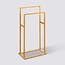 Bamboo Towel Rack with 2 Bars - Freestanding - Natural
