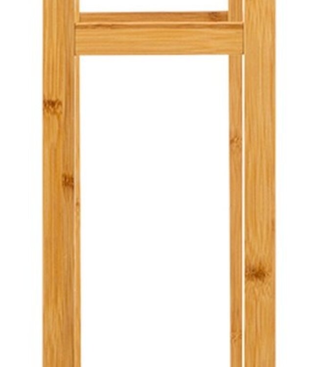 Bamboo Towel Rack with 2 Bars - Freestanding - Natural