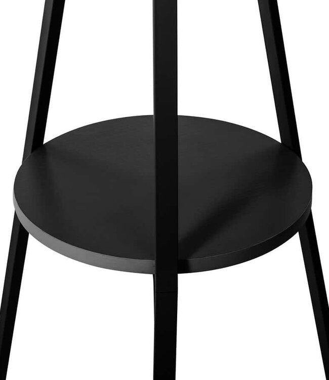 Coat rack with 9 metal hooks - Black