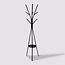 Coat rack with 9 metal hooks - Black