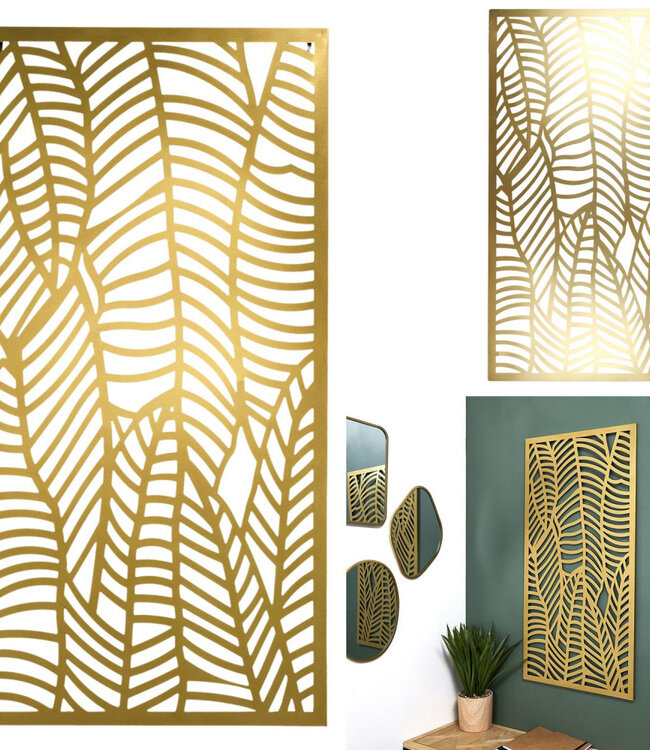 Metal Wall Decoration - 45 x 90cm - Gold