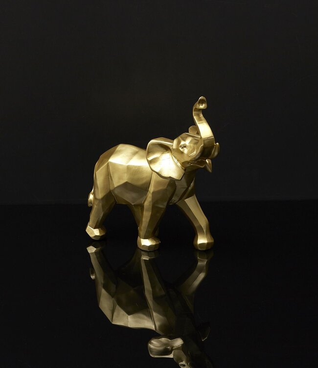 Origami Elephant Figurine - Decorative - Gold
