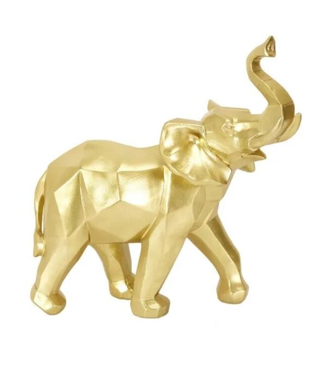 Origami Elephant Figurine - Decorative - Gold