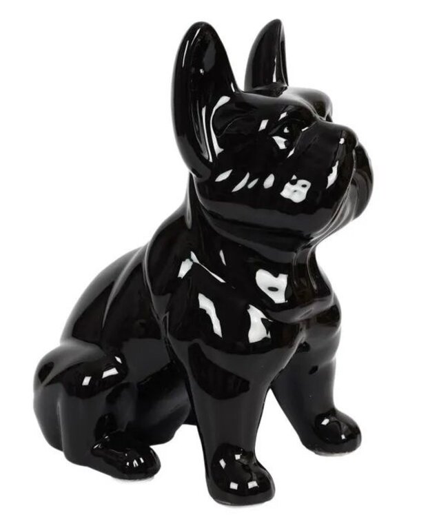 Ceramic Bulldog Figurine - Decorative - Black