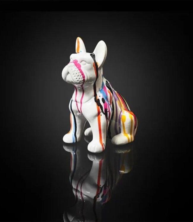 Keramisch Buldog Beeldje - Decoratief - Veelkleurig