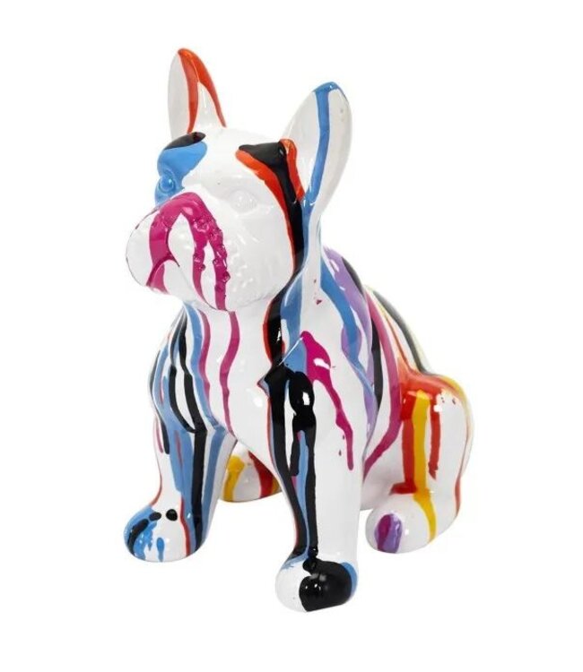 Keramisch Buldog Beeldje - Decoratief - Veelkleurig