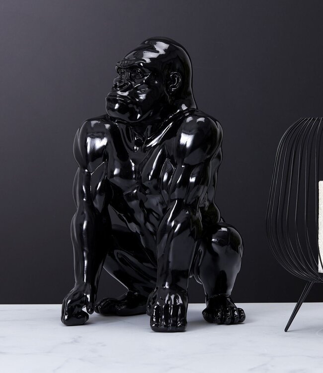 Decoratief Gorilla Beeld - Zwart