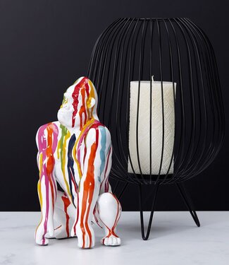 Home Deco Decorative Gorilla Statue - H 24cm - Multicoloured