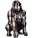 Decorative Gorilla Statue - H 45cm - Black/Gold/Silver
