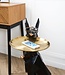 Decorative Dog Statue with Storage Space - H 72cm - Black/Gold