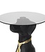 Zittende Hond Bijzettafel - H 66cm - Zwart/Goud