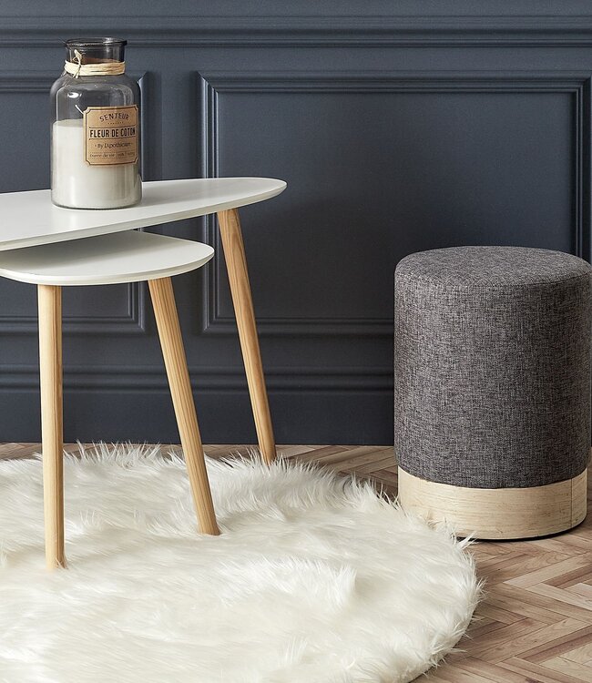 Scandinavian Pouf - H 40cm - Grey