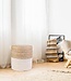 Home Deco Rotan Gevlochten Poef - H 41cm - Beige