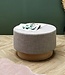 Scandinavische Poef - Bijzettafel - H 35cm - Grijs