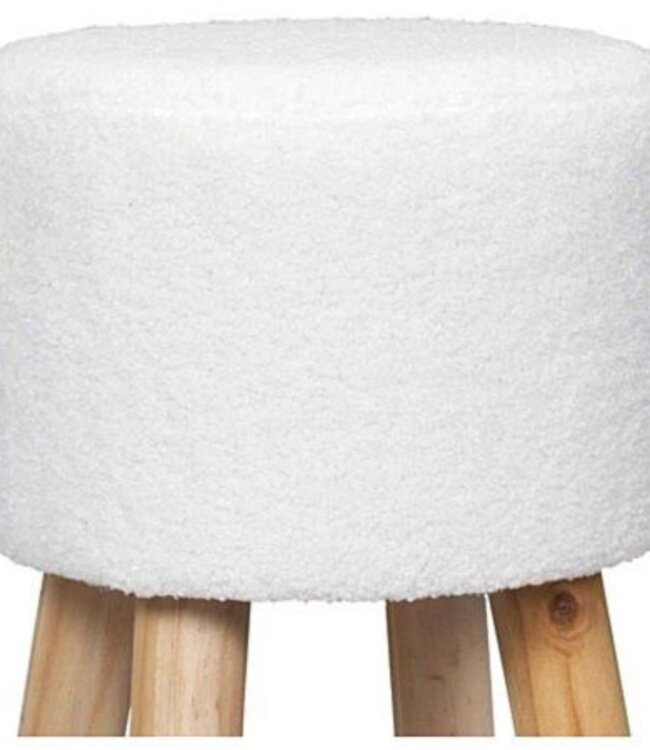 Barkruk - H 68cm - Wit/Naturel