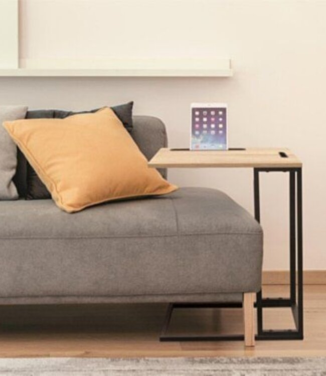 Bijzettafel voor Laptop en Smartphone - H 62cm - Naturel