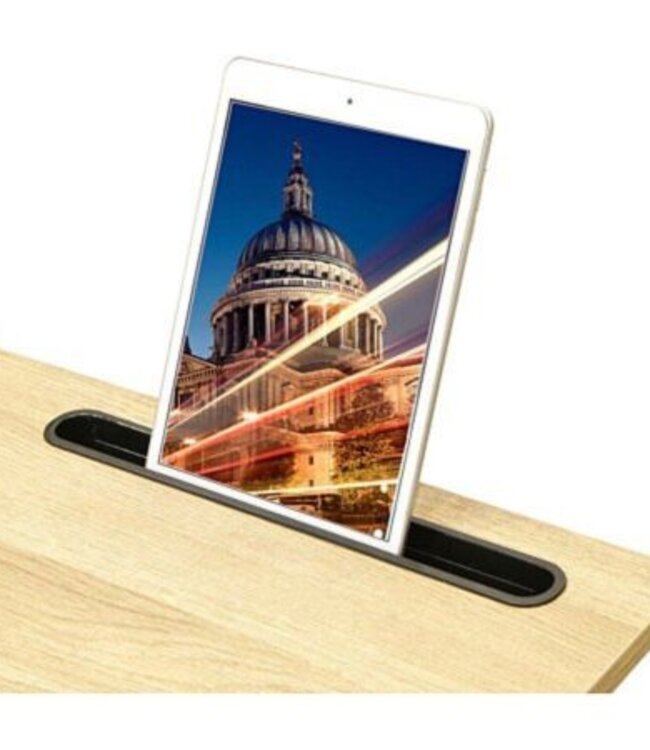 Side table for laptop and smartphone - H 62cm - Natural