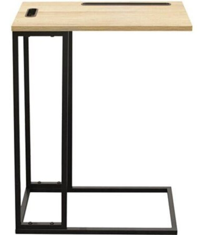 Side table for laptop and smartphone - H 62cm - Natural