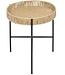 Round Nesting Tables - Set of 2 - Natural/Black