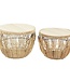 Set of 2 Round Nesting Tables - Natural