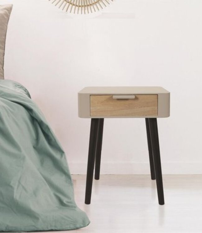 Bedside table with 1 drawer - H 48cm