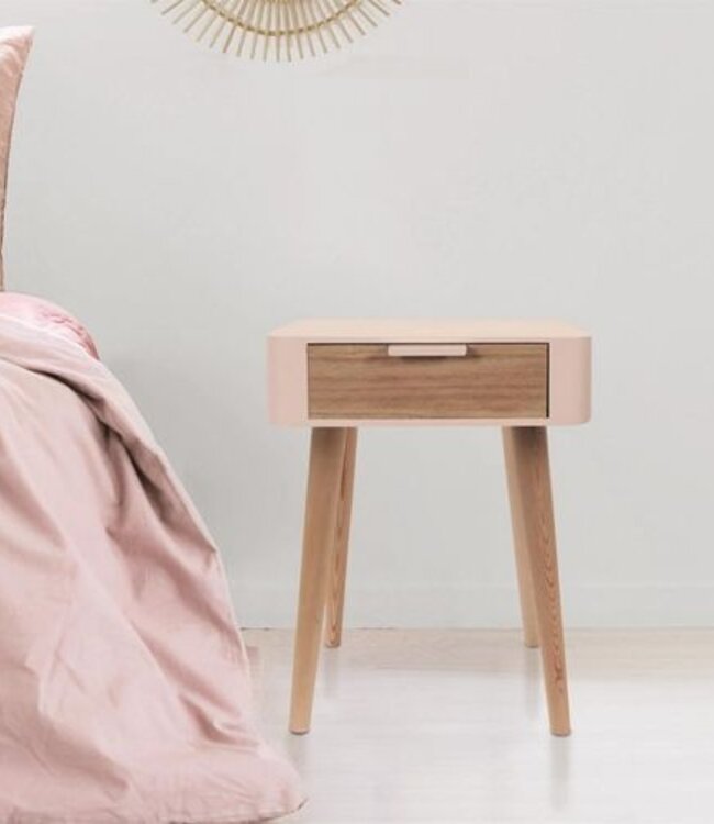 Nachtkastje met 1 Lade - H 48cm